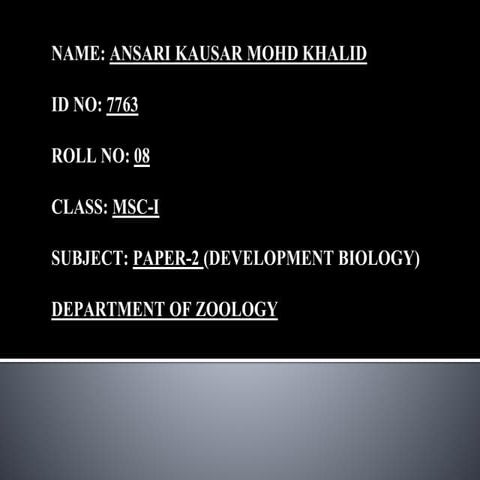 Mosaic and Regulate Development