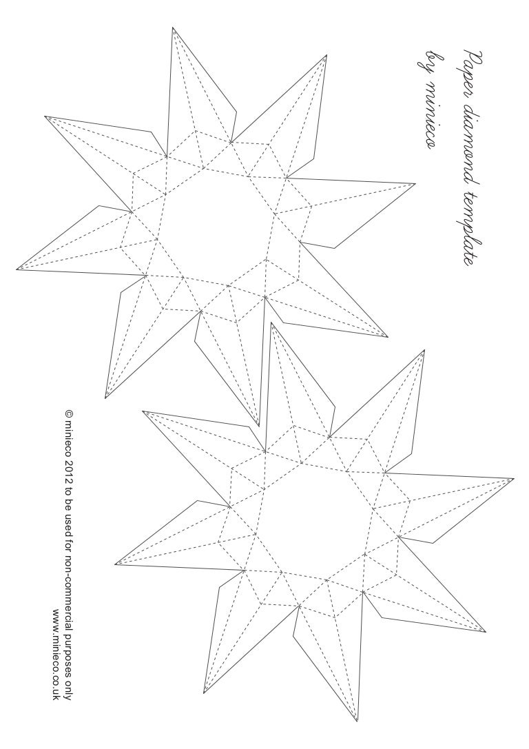 paper diamond template diamond template