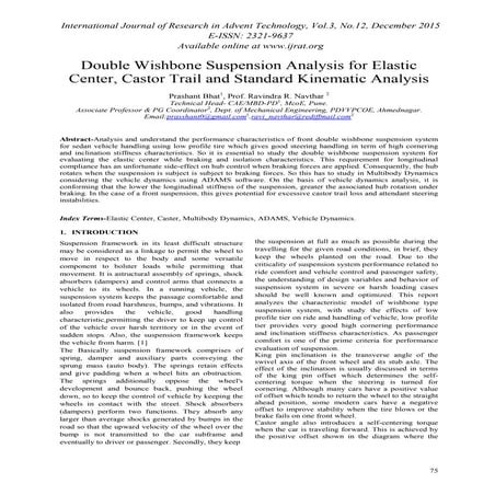 IRJET - Design and Analysis of Double Wishbone Suspension for Formula ...
