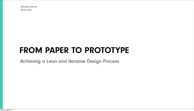 Paper to-prototype