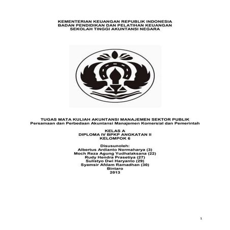 persamaan dan perbedaan akuntansi manajemen komersial dan pemerintah