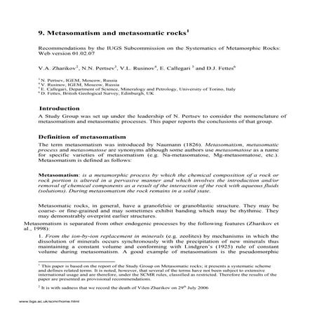 Paper09 metasomatism and metamorphism