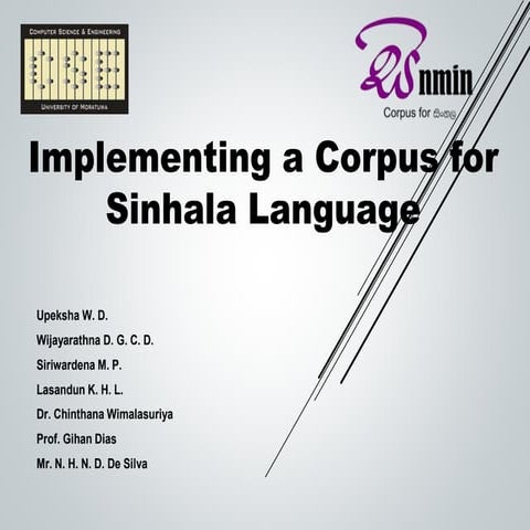 Implementing a Corpus for Sinhala Language