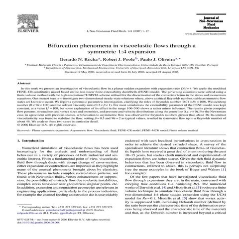 Bifurcation phonomena in viscoelastic flows