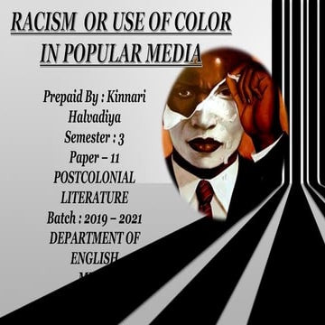Paper 11 postcolonial  Literature RACISM