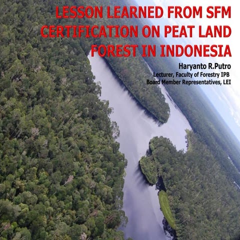 Lesson Learned from Forest Management Certification on Peatland