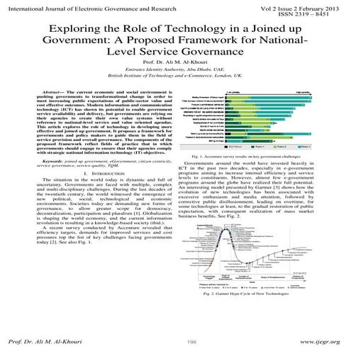 Exploring the Role of Technology in a Joined up Government: A Proposed Framew...