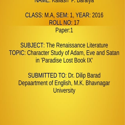 The Renaissance Literature