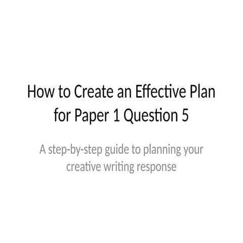 Paper 1 Question 5 english language gcse | PPTX