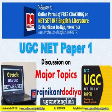 UGC NET Paper 1 Major Topics in New Syllabus