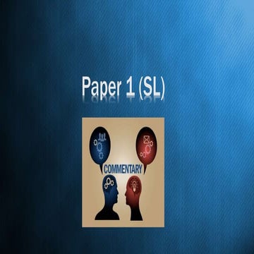 Paper 1 sl