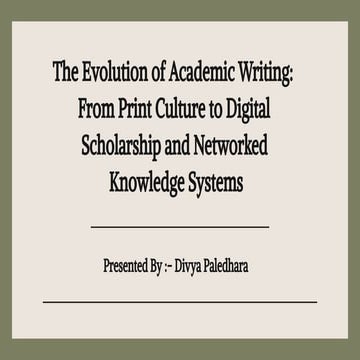 Paper 209 _ The Evolution of Academic Writing: From Print Culture to ...