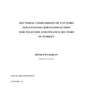 Sectoral Comparison of Factors Infl...