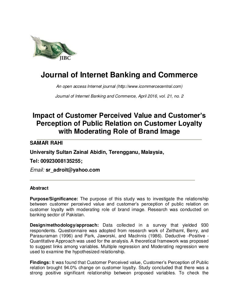 Research proposal customer satisfaction in banking industry