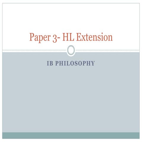 Paper 3 hl extension