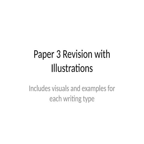 Comprehensive Guide to Writing Types for English Paper 3 Revision | PPTX