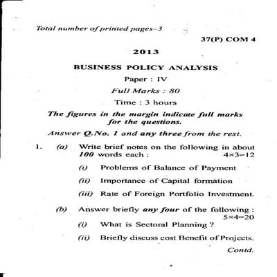 Previous year Question paper For Guahati University 