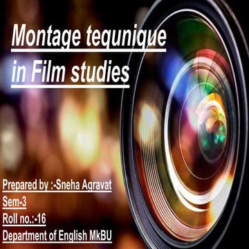 Montage technique in Film studies