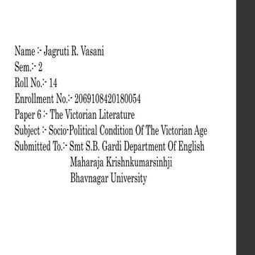 The Victorian Literature