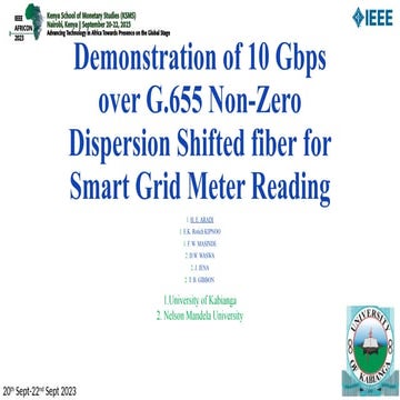 DEMONSTRATION OF 10GBPS OVER G.655 NZDSF