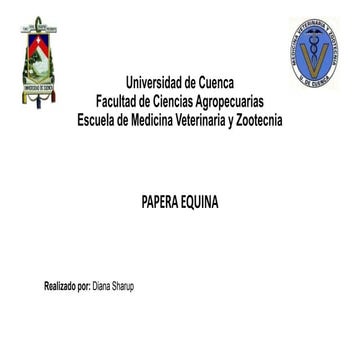 Papera equina, gurma o adenitis equina.