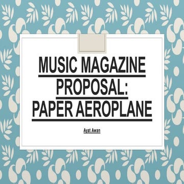 Paper Aeroplane Pitch