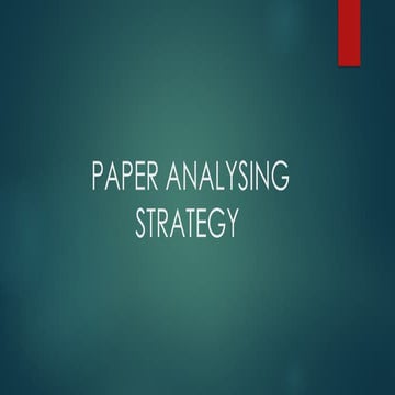 Paper analysing strategy for the developmentpptx | PPTX