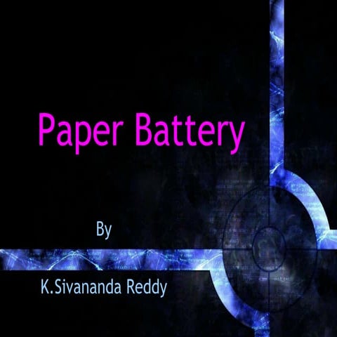 Paper battery