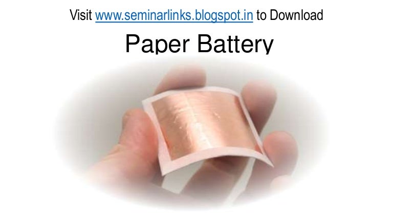 Future scope of paper battery picture