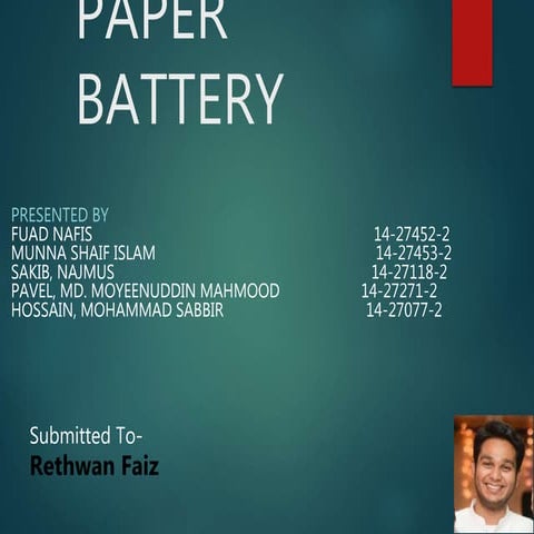 Paper battery