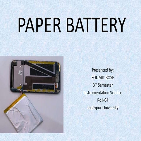 Paper battery