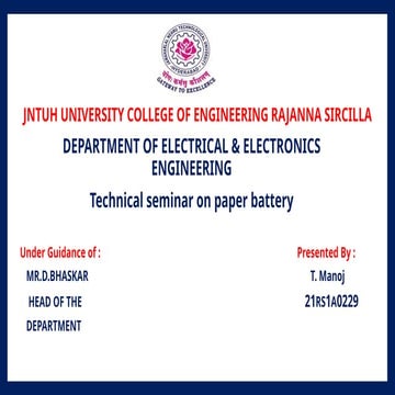 paper battery PPT seminar presentation..