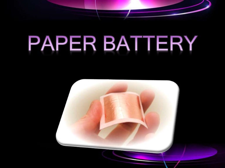 Paper battery