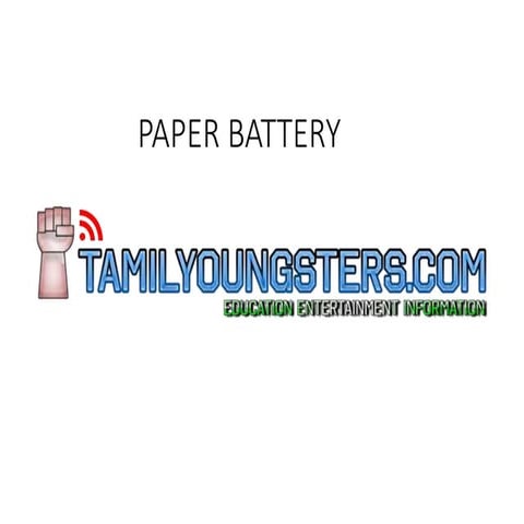 Paperbattery by tamilyoungsters.com