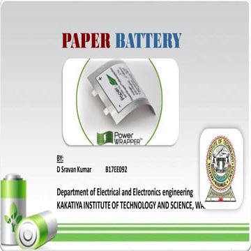 Paper battery ppt
