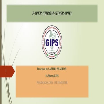 Paper Chromatography Principle slideshare .pptx