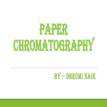 Paper Chromatography ima unit      .pptx