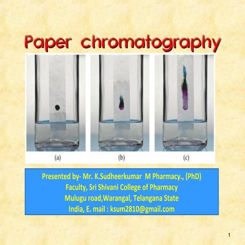 Paper chromatography bharm sud