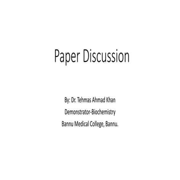 Paper discussion of Acid-Base Balance Stage