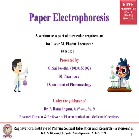 PAPER ELECTROPHORESIS.