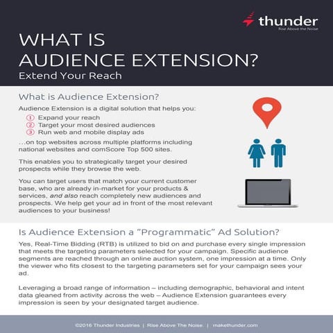 Thunder Audience Extension User Guide