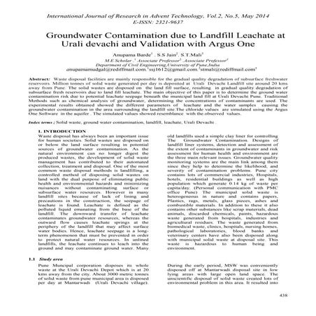 Quality Assessment of Water in Municipal Solid Waste Dumpsite Area | PDF