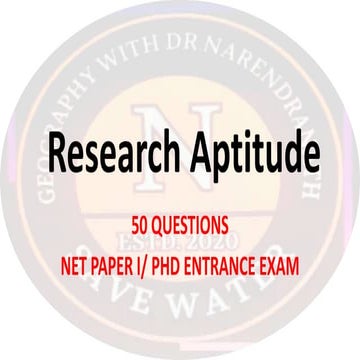 Paper I Research Aptitude NTA NET Model Paper