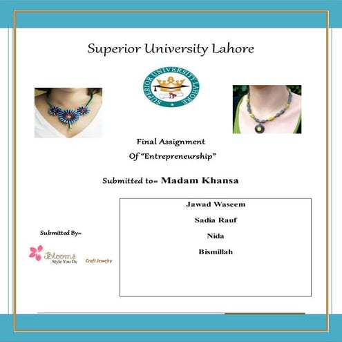 Paper jewelry (final assignment)