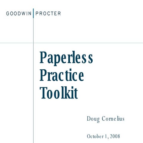 Paperless Practice Toolkit: Knowledge Management