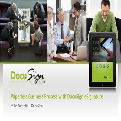 Paperless business process with DocuSign esignature v2