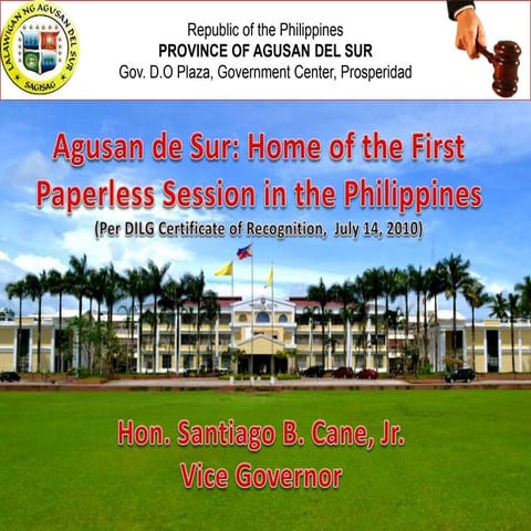 Paperless Session by Santiago B. Cane, Jr.