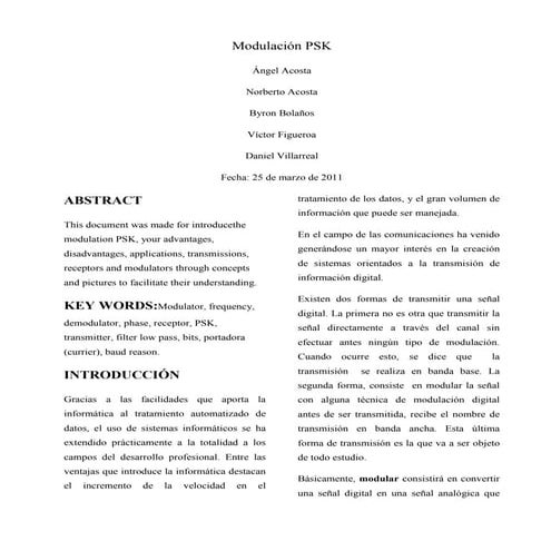 Paper modulación psk