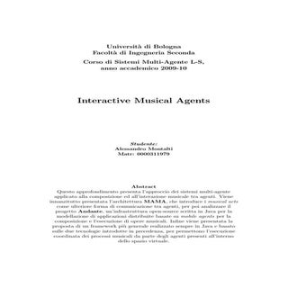 Montalti - "Interactive Musical Age...