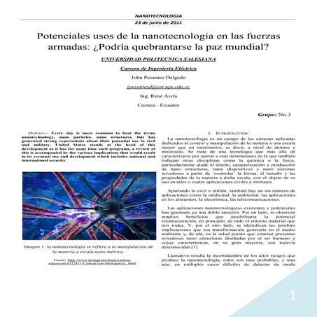 Nanotecnologia , en las fuerzas armadas
